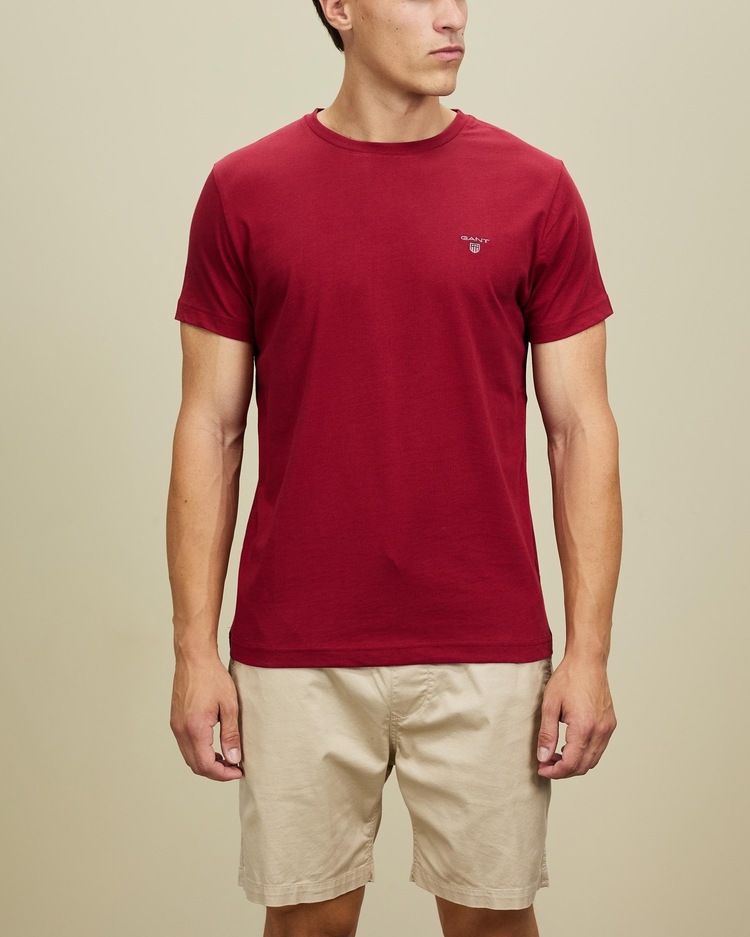 Gant 2024 Nakış Logo T-Shirt - Kırmızı