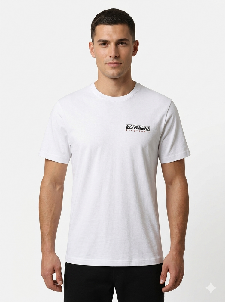 Napapijri Text T-Shirt - Beyaz