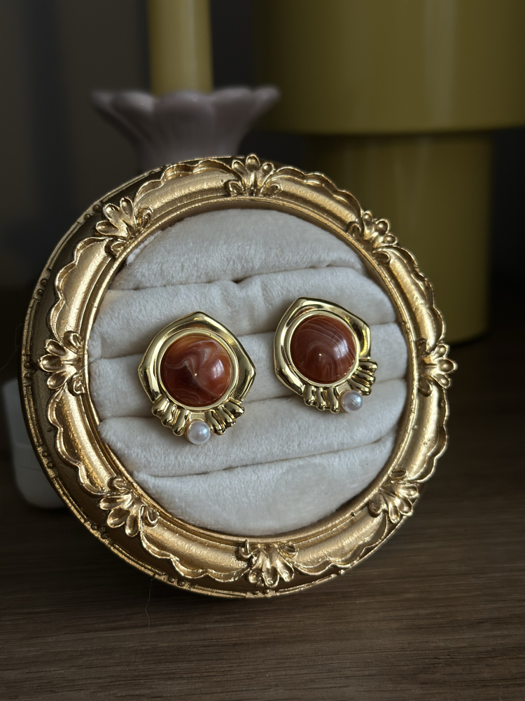 Terra Gold İnci Küpe