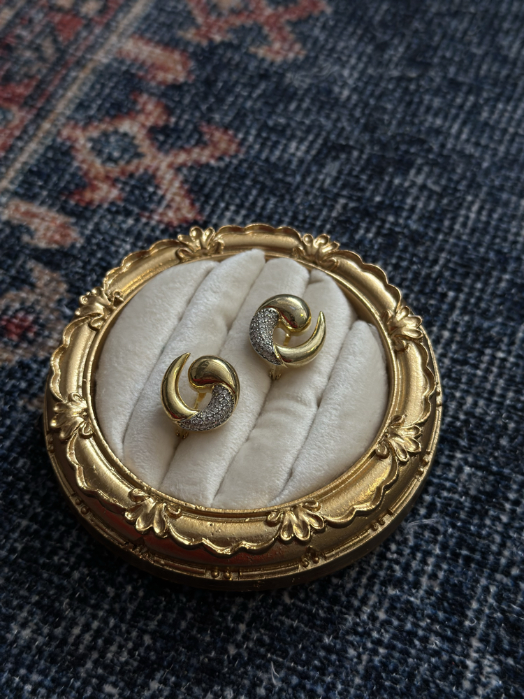 Gold Silver Ring Küpe