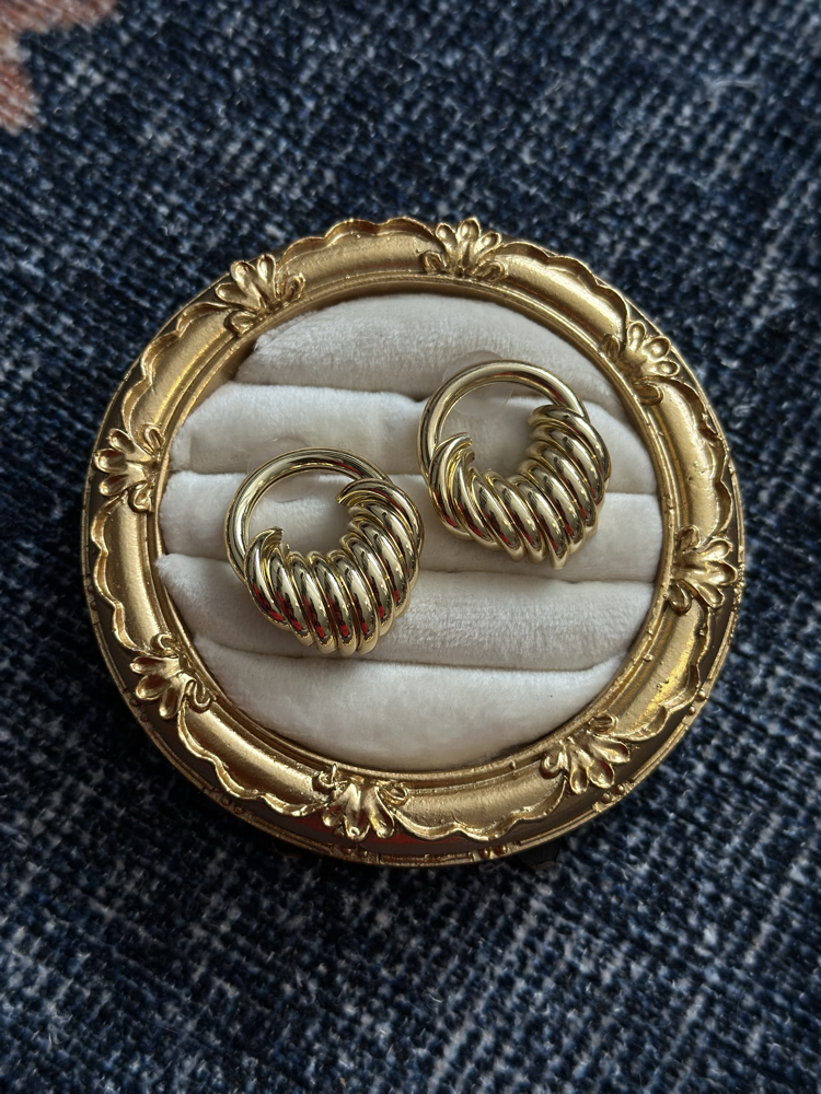 Vintage Simple Gold Küpe 