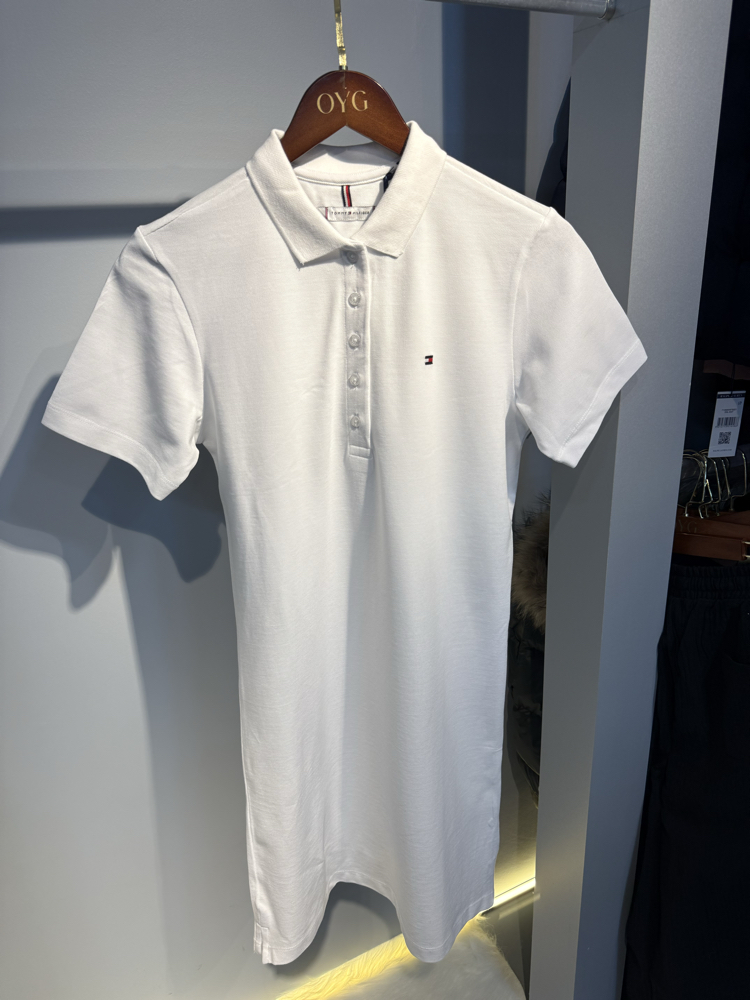TH Polo Yaka Elbise | Beyaz