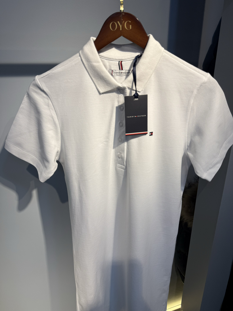TH Polo Yaka Elbise | Beyaz