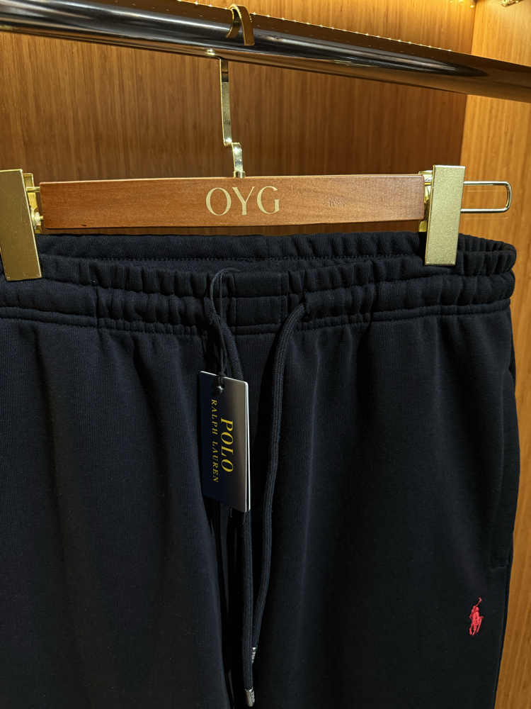 RL Premium Baggy Eşofman Altı | Siyah (Kırmızı Logo)