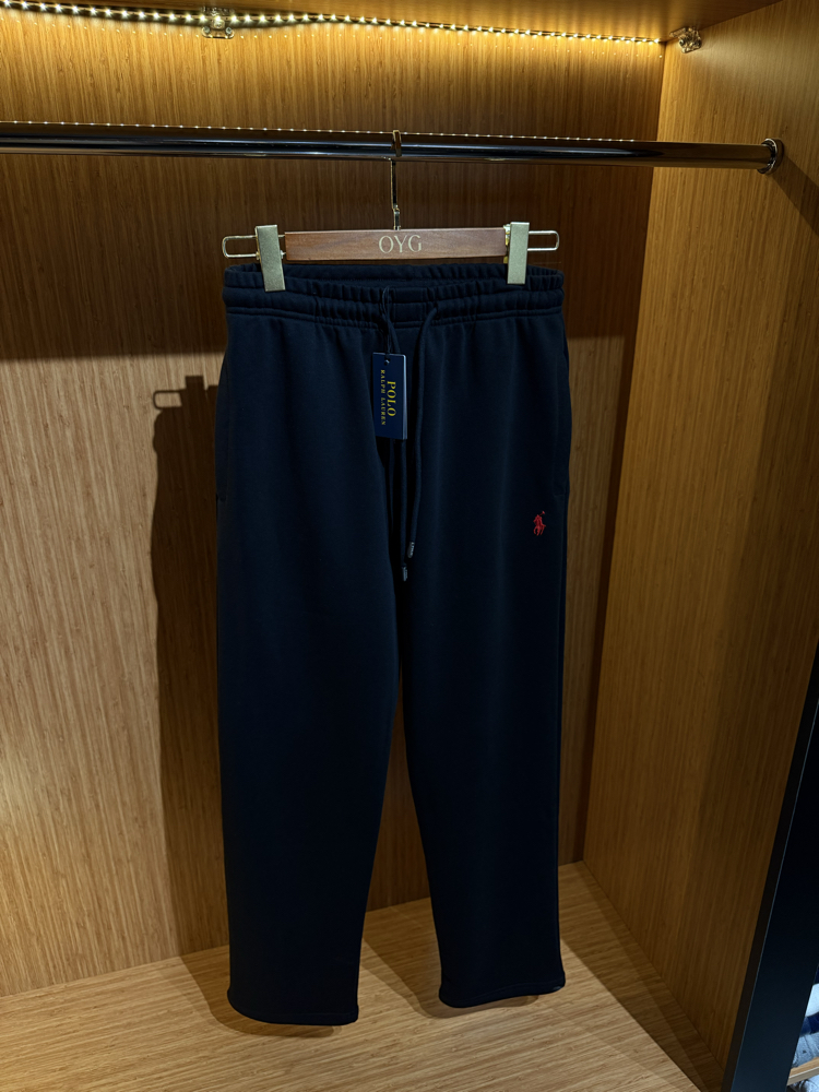 RL Premium Baggy Eşofman Altı | Siyah (Kırmızı Logo)