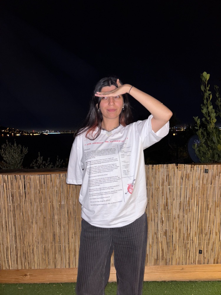 I Love Porcelain Oversize Tişört