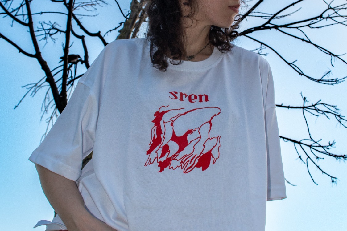 Sren Oversize Tişört Beyaz