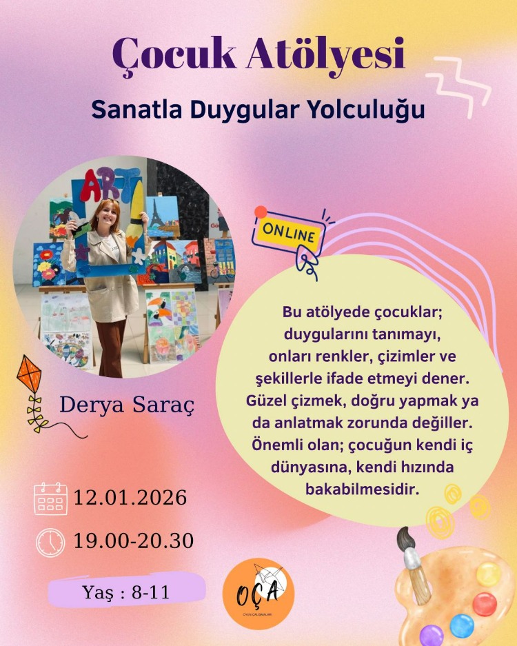 ONLİNE ÇOCUKLAR İÇİN SANATLA FARKINDALIK ATÖLYESİ