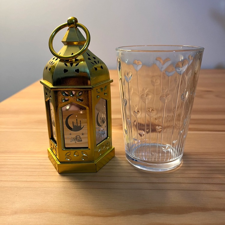 Ramazan LED Kandil – Pilli, Altın Renkli (Orta boy)