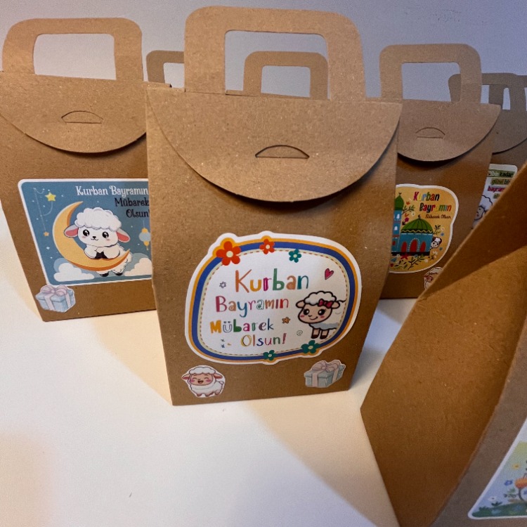 40'lı Sticker’lı Kurban Bayramı Hediye Kutuları (40 adet)