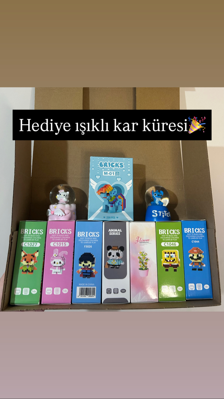 SEÇTİĞİNİZ 8 BRİCKS - KAR KÜRESİ HEDİYELİ(SEÇİMLER SİZE AİT)