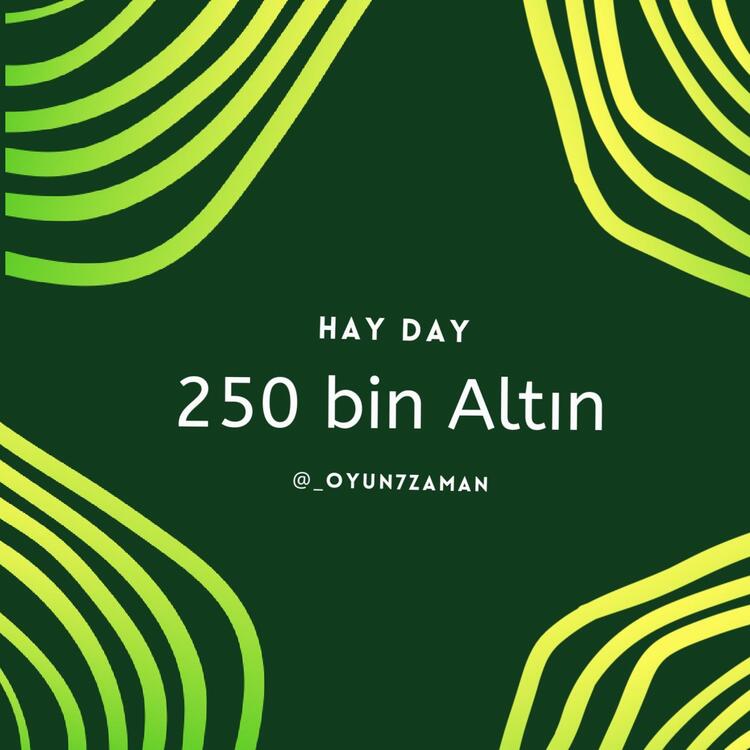 Hay Day 250 Bin Altın(21 lvl üstü) 