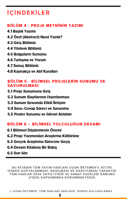 Fikirden Projeye I — Bilimsel Proje Tasarımı ve Yazım Rehberi