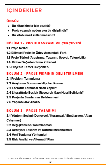 Fikirden Projeye I — Bilimsel Proje Tasarımı ve Yazım Rehberi