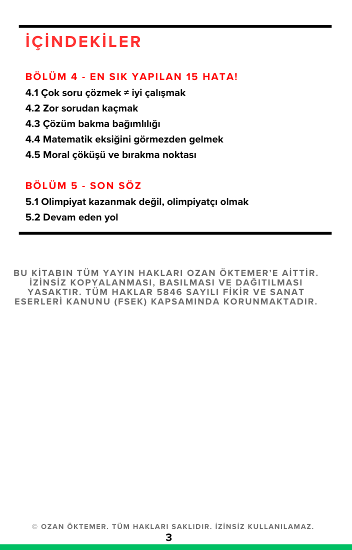 FİZİK OLİMPİYATLARI I – MEKANİK: BAŞARIYA GİDEN YOLUN HARİTASI