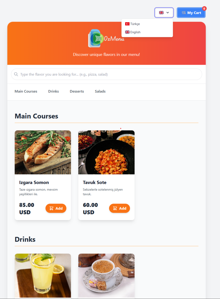 OzMenu - Akıllı QR Menü ve Sipariş Yönetim Sistemi | Tek Seferlik Lisans