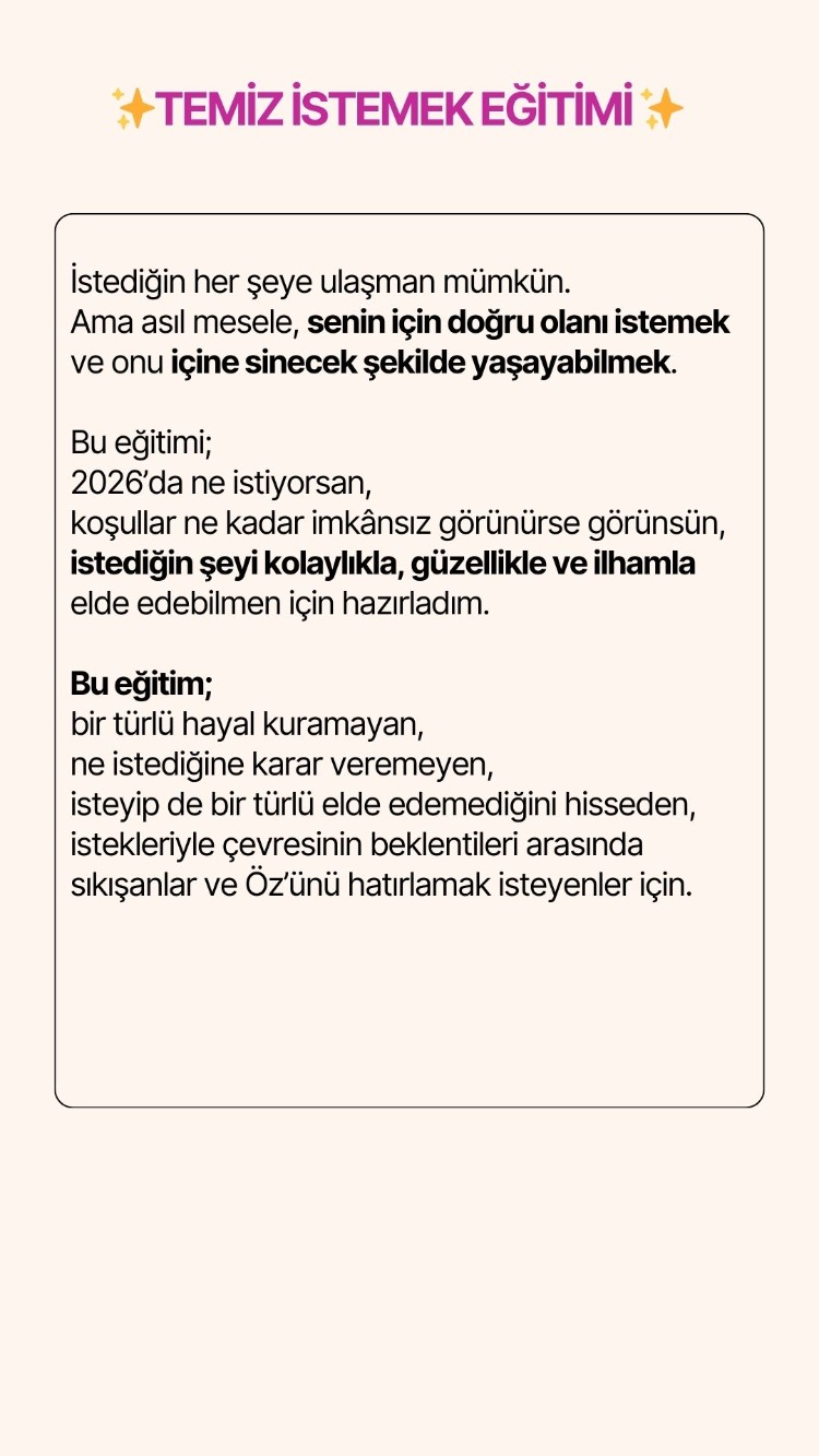 Temiz İstemek Eğitimi