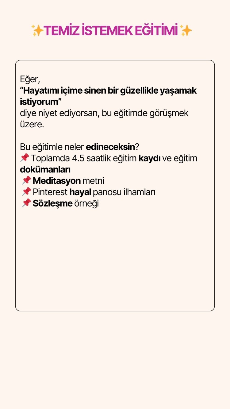 Temiz İstemek Eğitimi