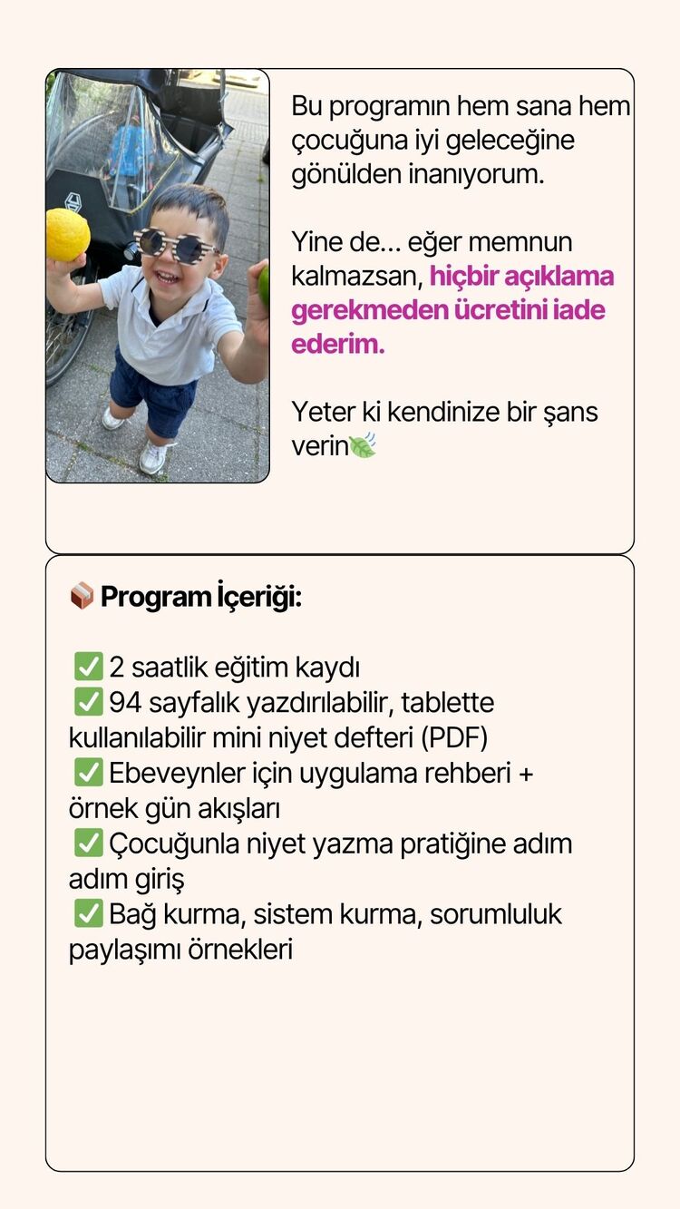 Defterli Çocuklar Programı – Temel Paket