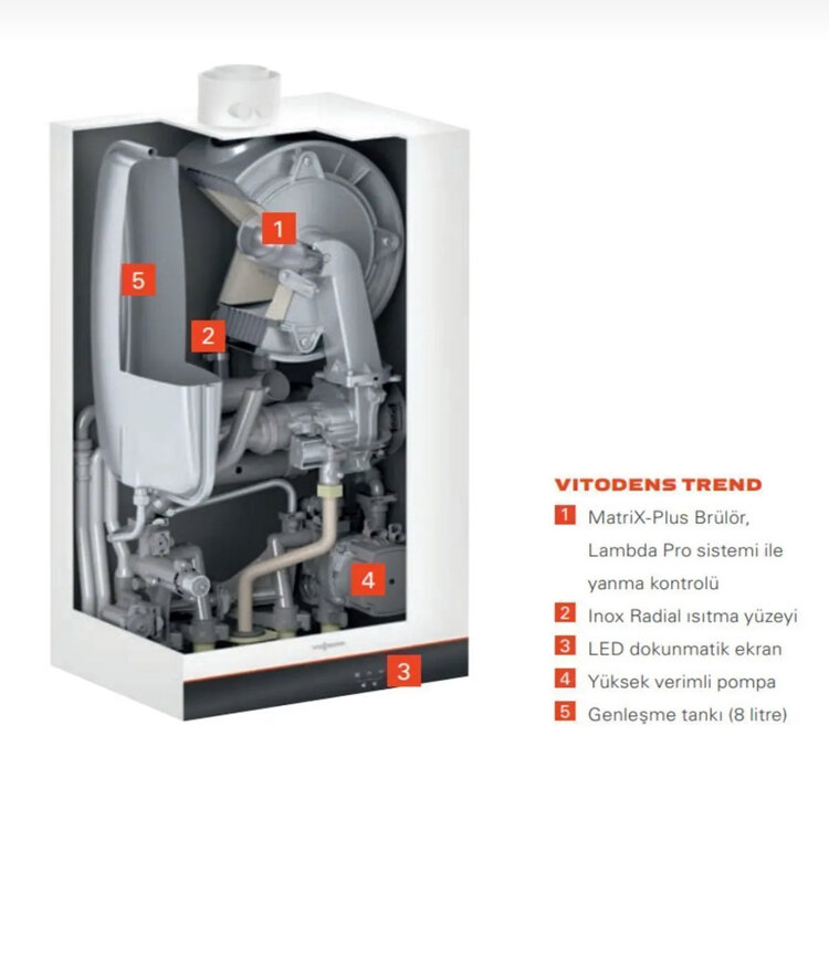 Wiessmann Vitodens Trend 19kw-25.4 kw yoğuşmalı kombi