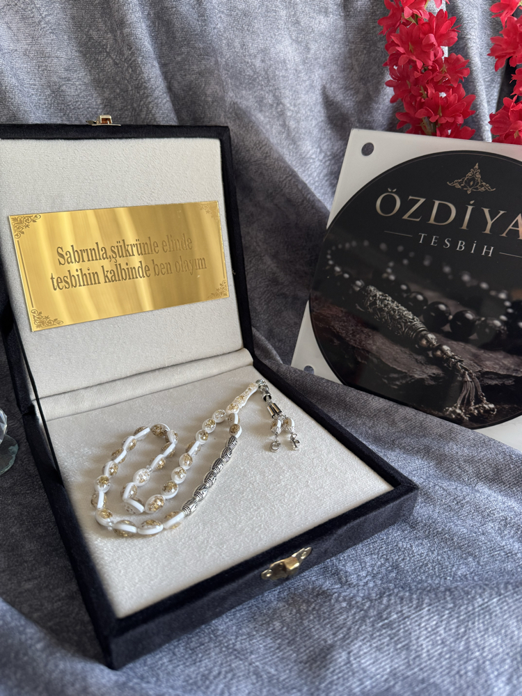 İsimli Beyaz Golden Rosary