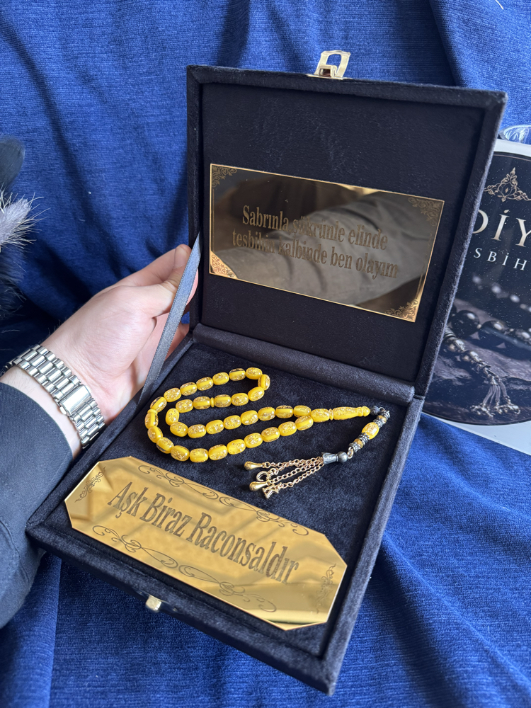 Sarı Detaylı Golden Rosary