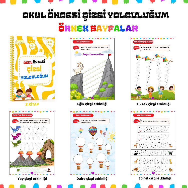 Okul Öncesi Çizgi Çalışmaları Seti 