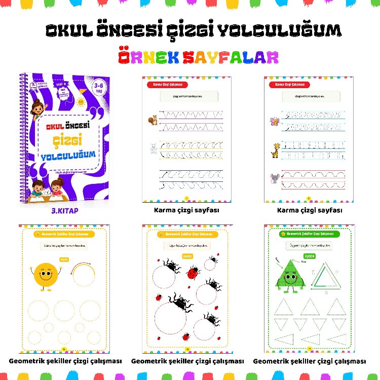 Okul Öncesi Çizgi Çalışmaları Seti 