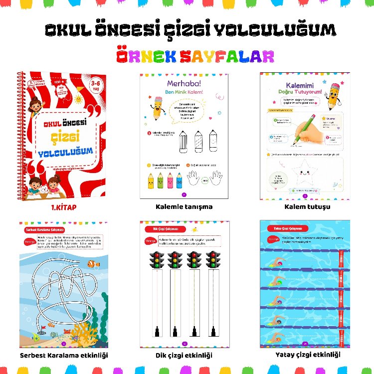Okul Öncesi Çizgi Çalışmaları Seti 