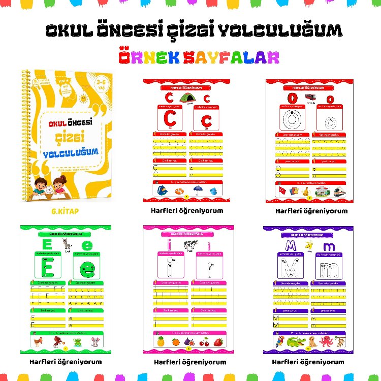 Okul Öncesi Çizgi Çalışmaları Seti 