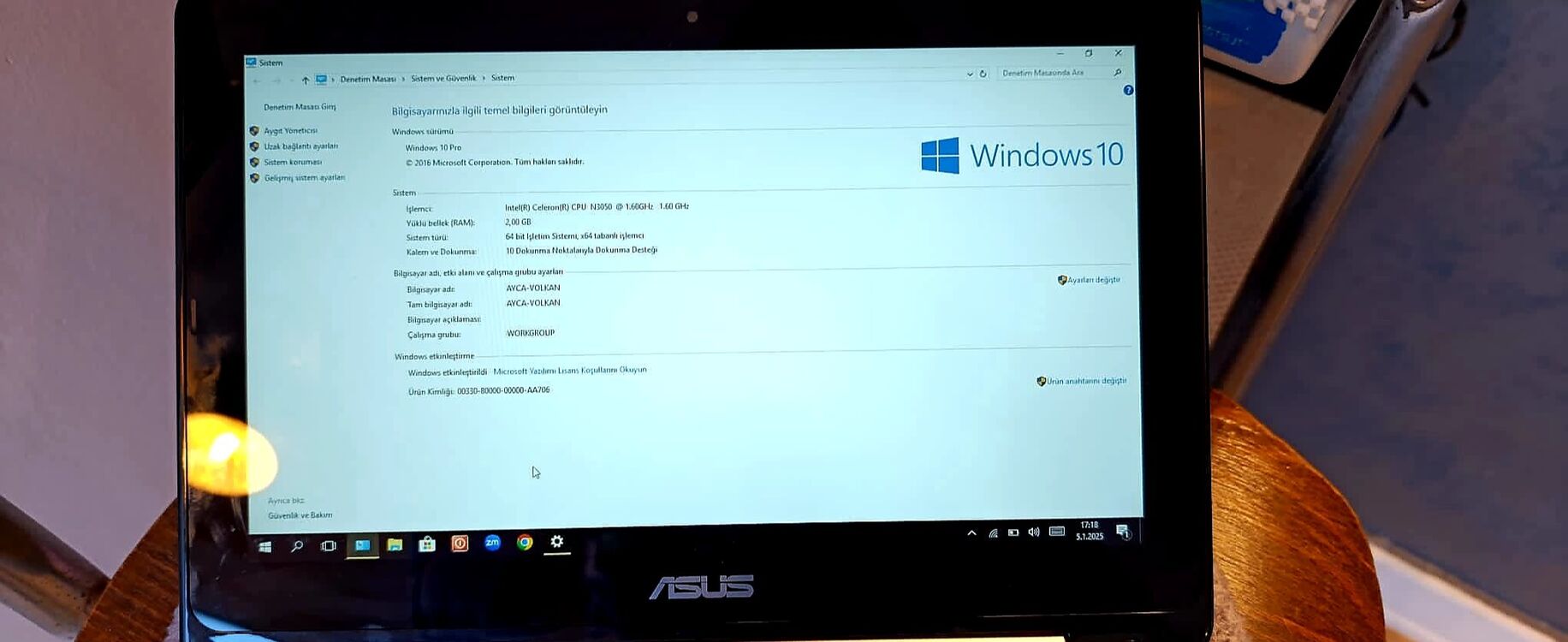 Bayandan Asus TP200S İntel Celeron N3050 2GB RAM 32GB SSD 11.6 Notebook