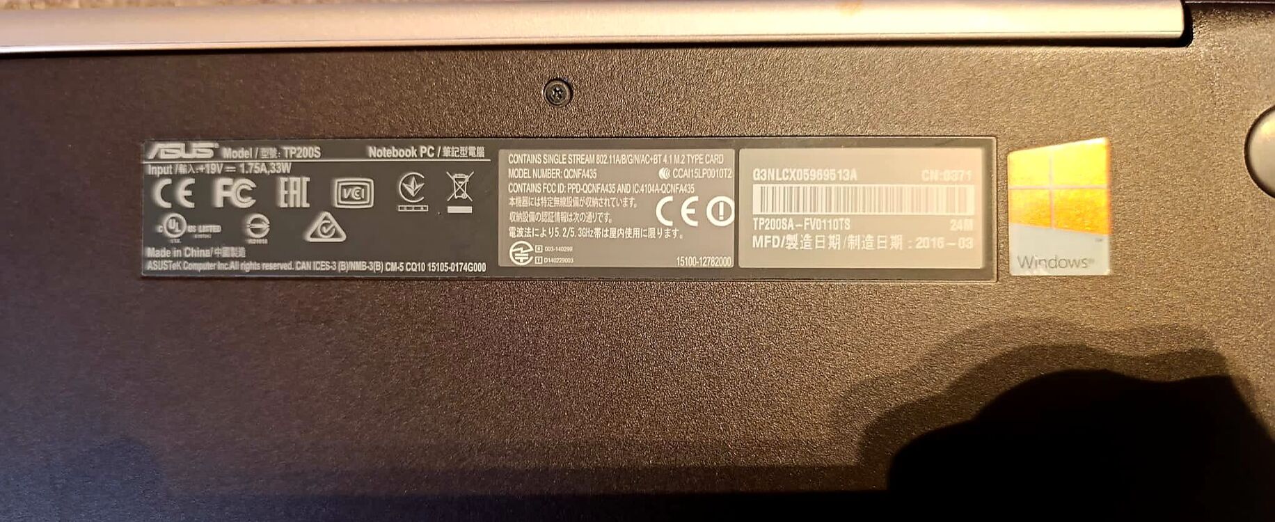 Bayandan Asus TP200S İntel Celeron N3050 2GB RAM 32GB SSD 11.6 Notebook