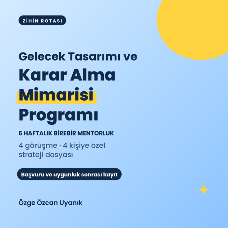 Zihin Rotası Karar Alma Mimarisi Programı | 6 Haftalık Birebir Mentorluk