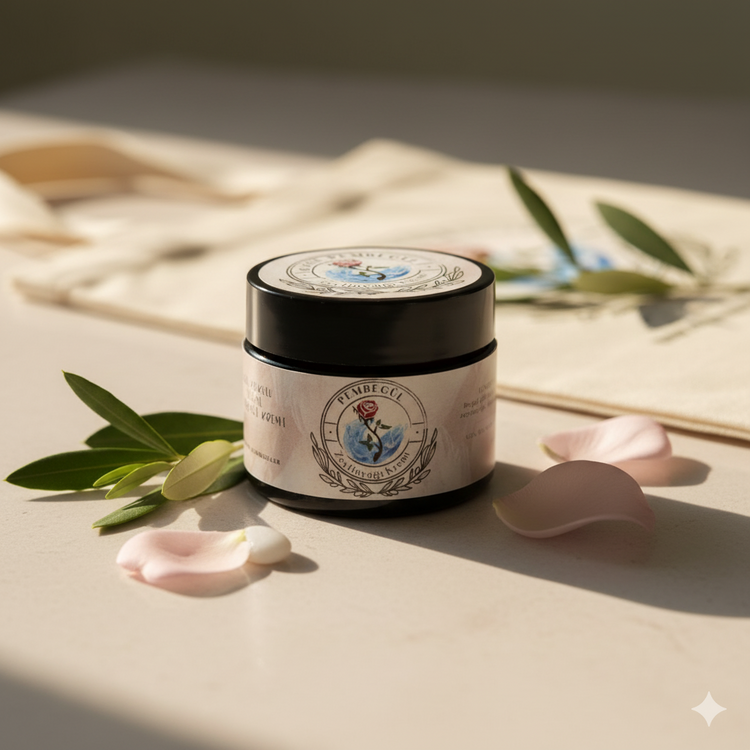 Gül Esanslı,Doğal Zeytinyağı Kremi (50ML)