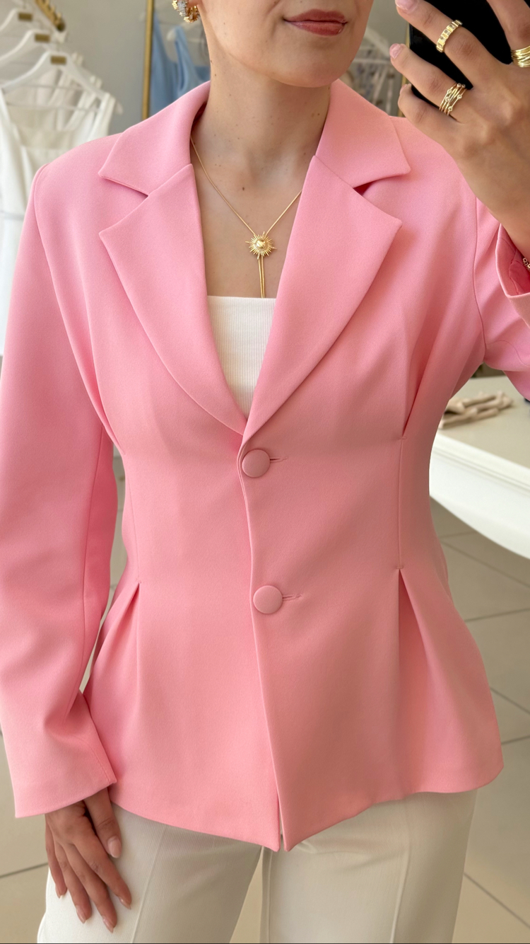 Beli Pensli Pembe Ceket