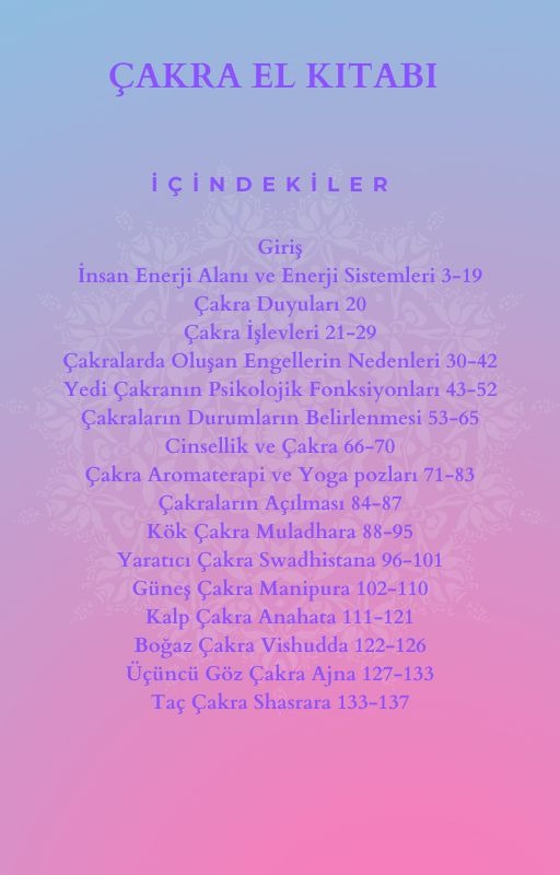 ÇAKRA EL KİTABI E-KİTAP