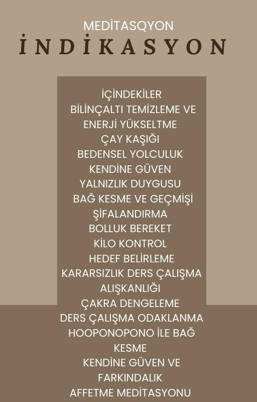 MEDİTASYON İNDİKASYON