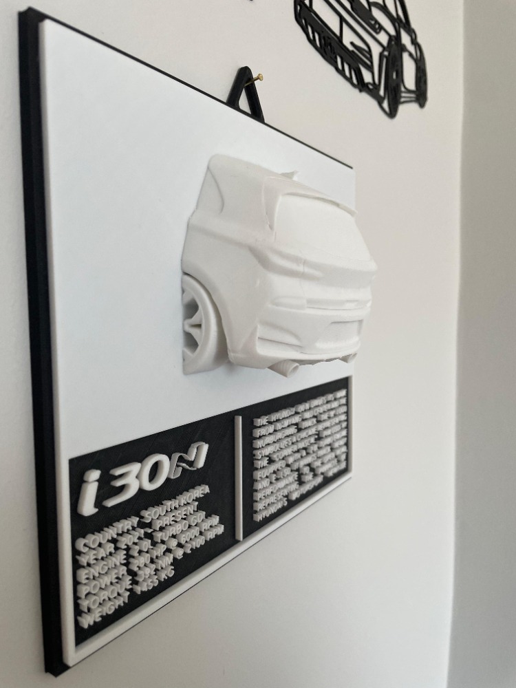 Hyundai i30N Performance 3D Teknik Detaylı Duvar Panosu