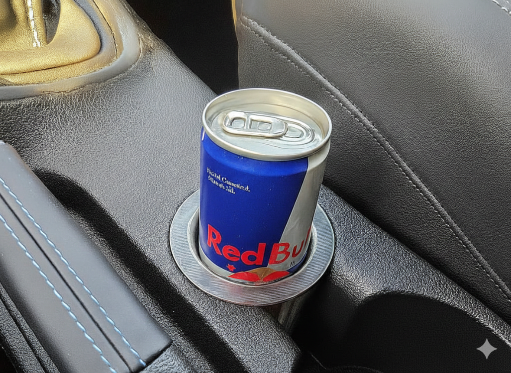Hyundai i20 N için Red Bull Şişeleri İçin Bardak Tutucu Adaptörü Mat / Karbon Görünümlü