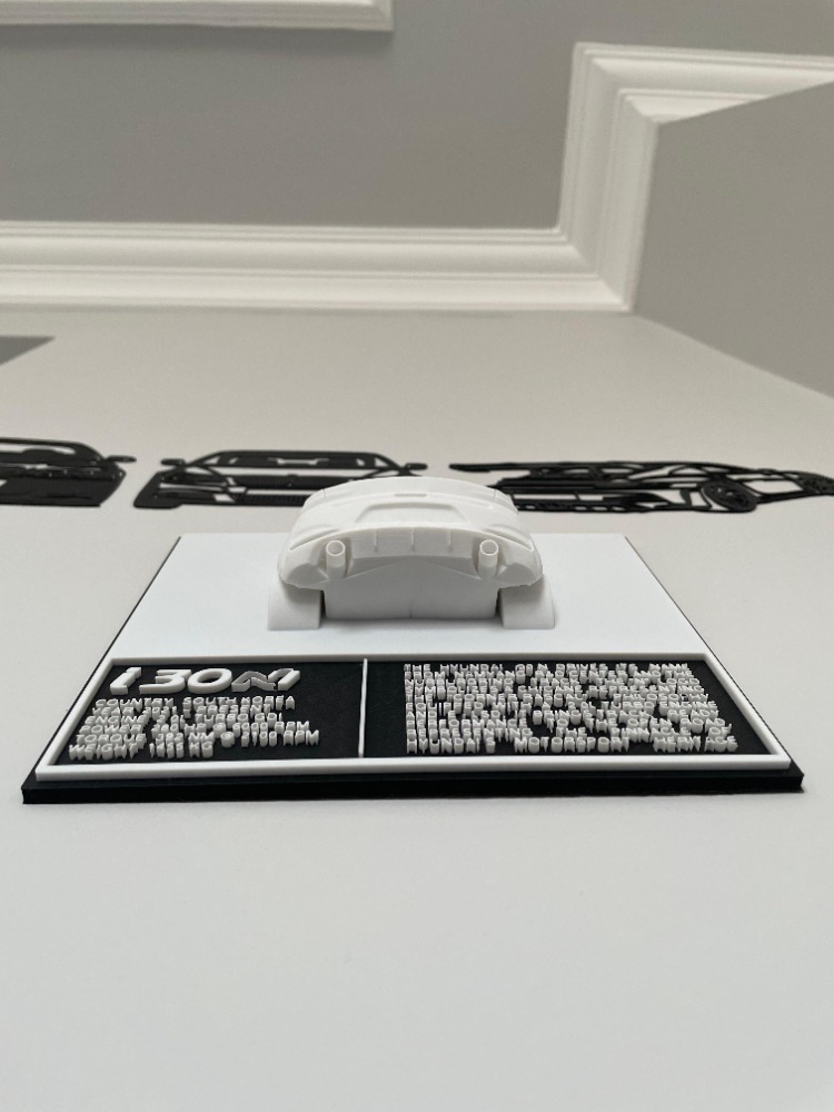 Hyundai i30N Performance 3D Teknik Detaylı Duvar Panosu