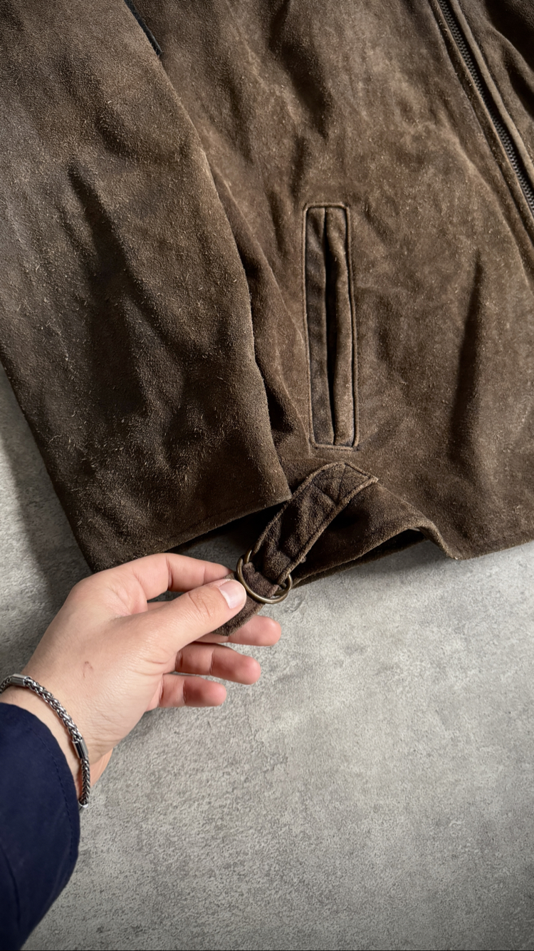 Vintage Oversize Püsküllü Nubuk Ceket