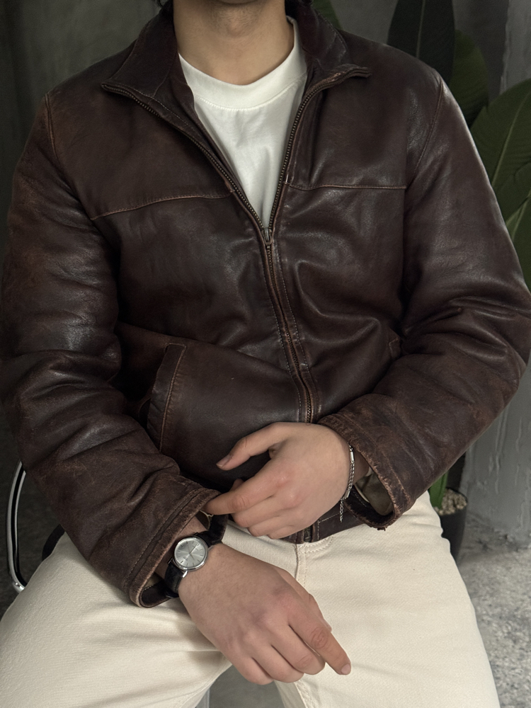 Vintage Avirex Klasik Acı Kahve Ceket
