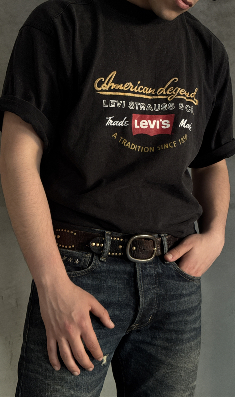 Vintage Metal İşlemeli Premium Kemer