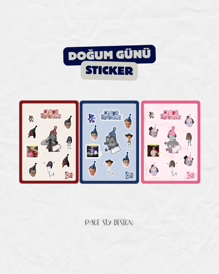 Kişiye Özel Doğum Günü Sticker