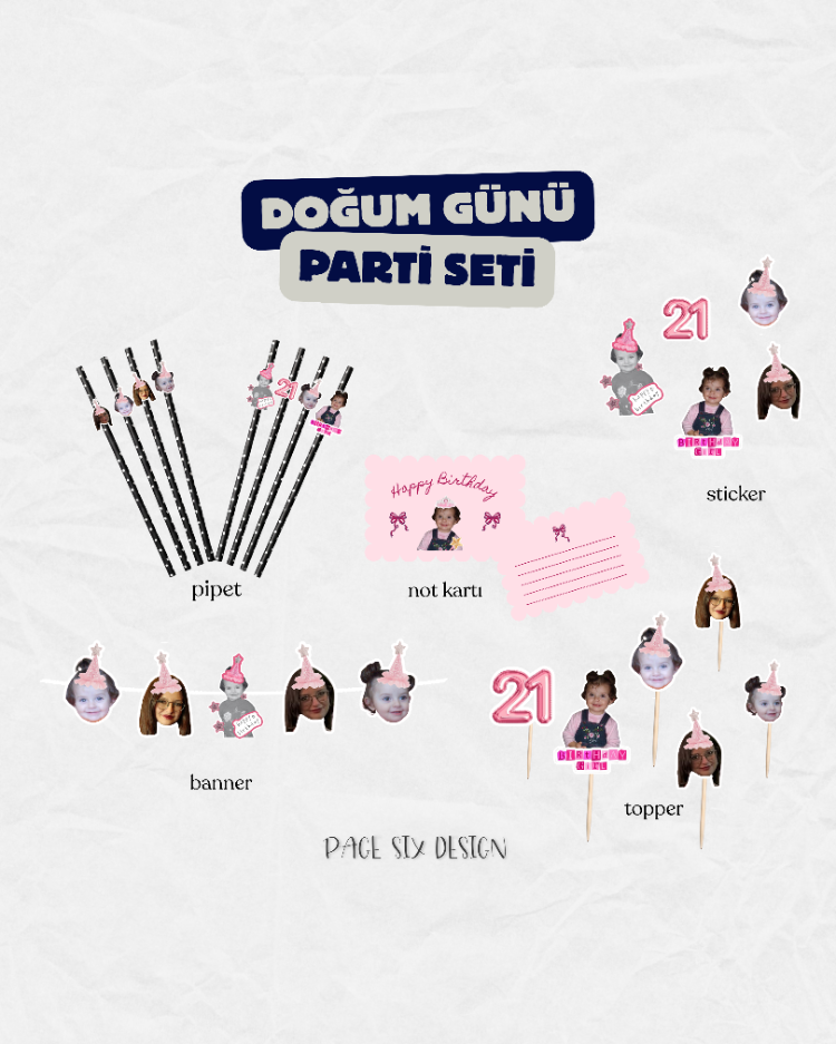 Doğum Günü Parti Seti - Pembe 