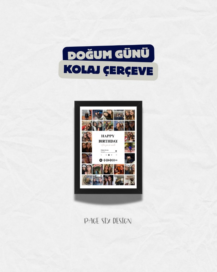 Doğum Günü Kolaj Çerçeve (21x30)