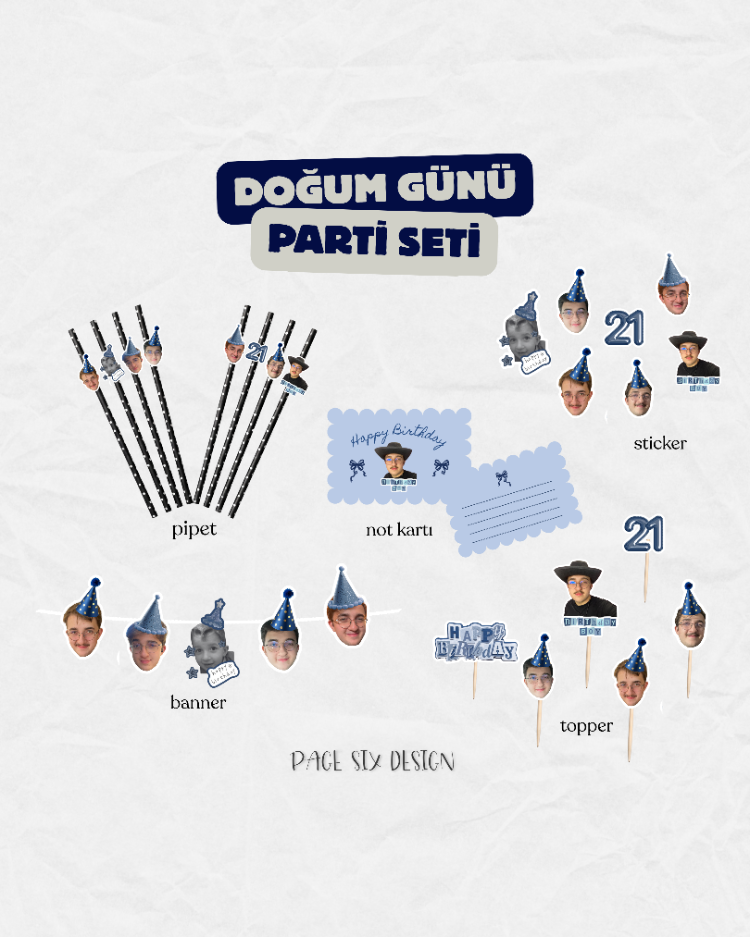 Doğum Günü Parti Seti - Mavi