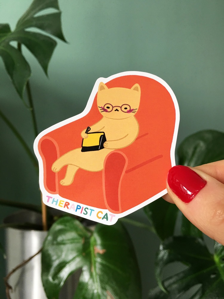 Therapist Cat Sticker