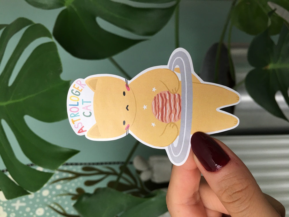 Astrologer Cat Sticker