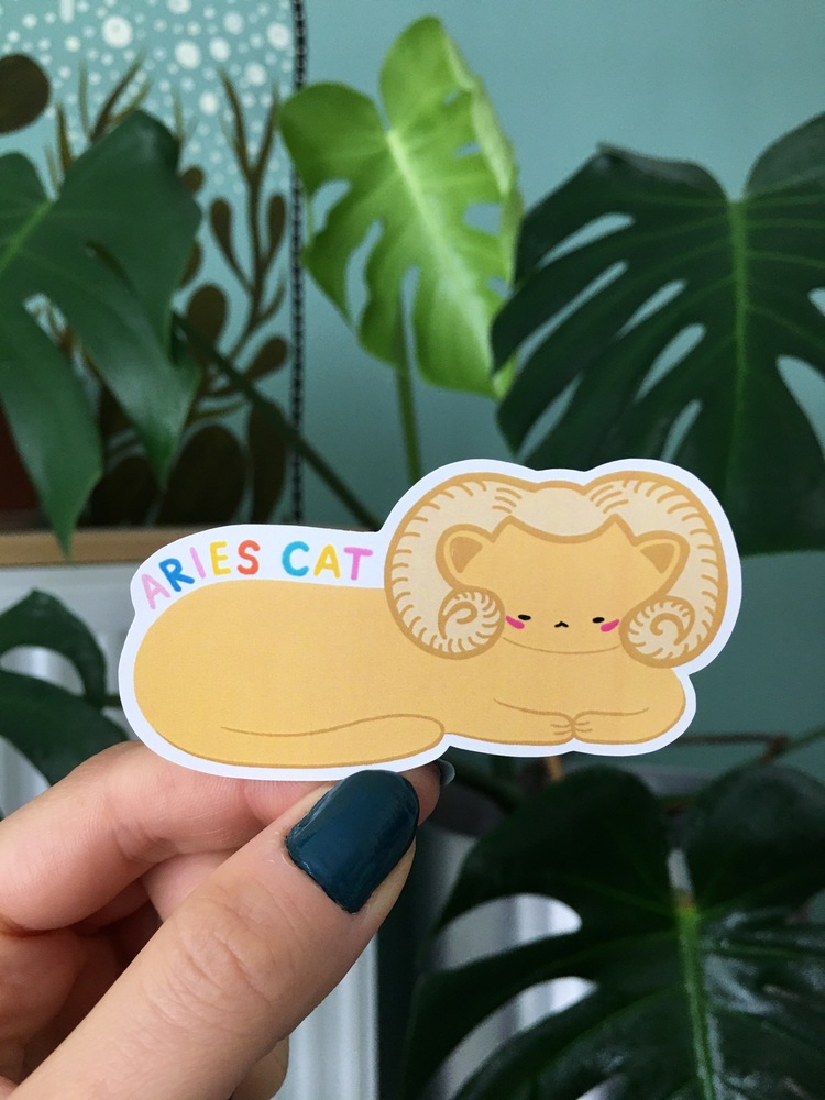 Koç Burcu Kedi Sticker
